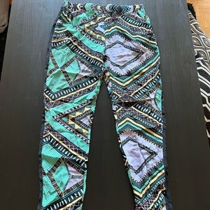 Multicolour Aztec Print Pants